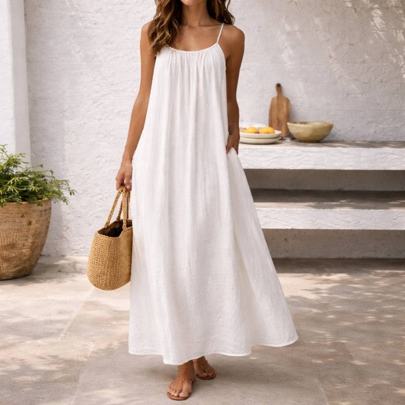 Riley – Scoop Neck Cami Summer Maxi Dress