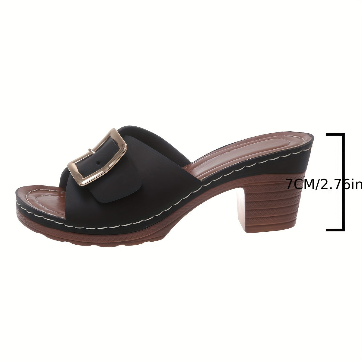 Riley – Open Toe Block Heel Mules