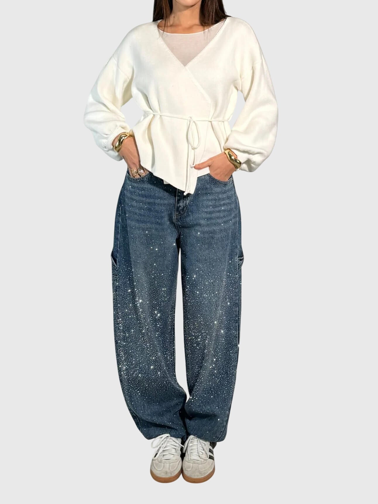 Catalina – Rhinestone Baggy Wide Leg Jeans