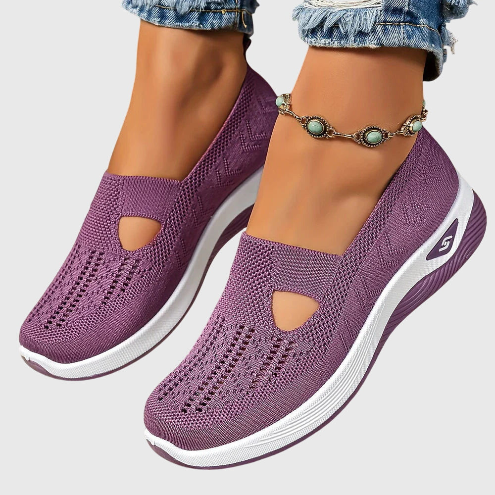 Gabriella – Knit Slip On Low Top Walking Sneakers