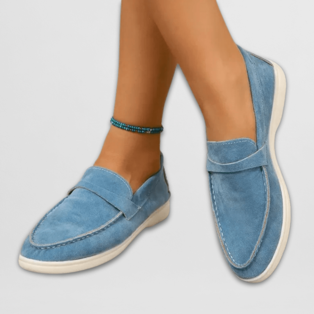 Veronica – Suede Round Toe Slip On Loafers