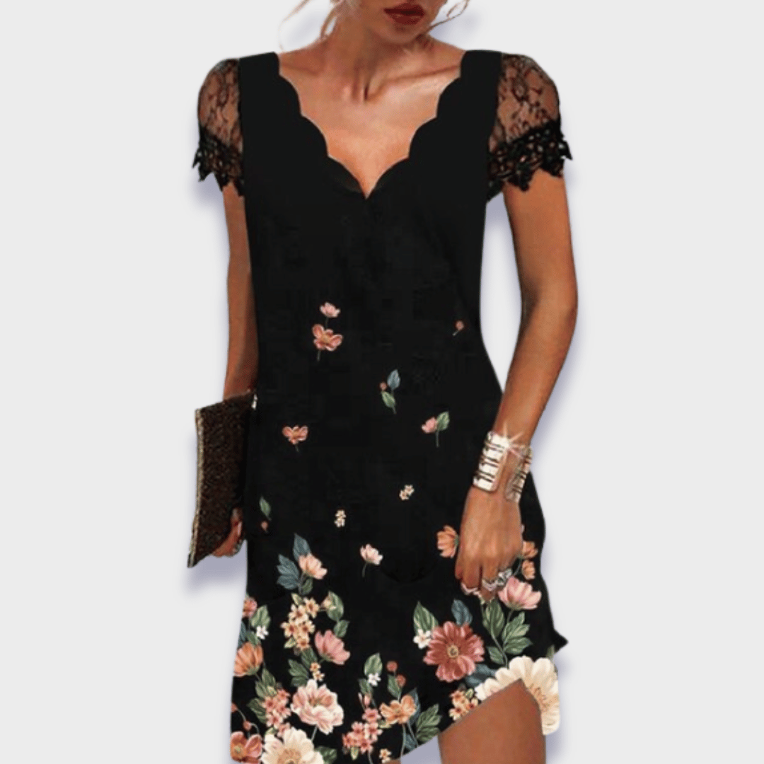 Wren – Lace V Neck Cocktail Dress