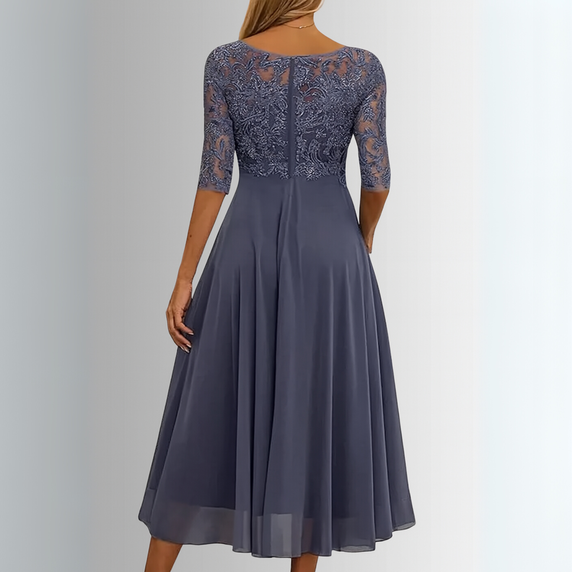 Harriet – Lace Chiffon Formal Maxi Dress