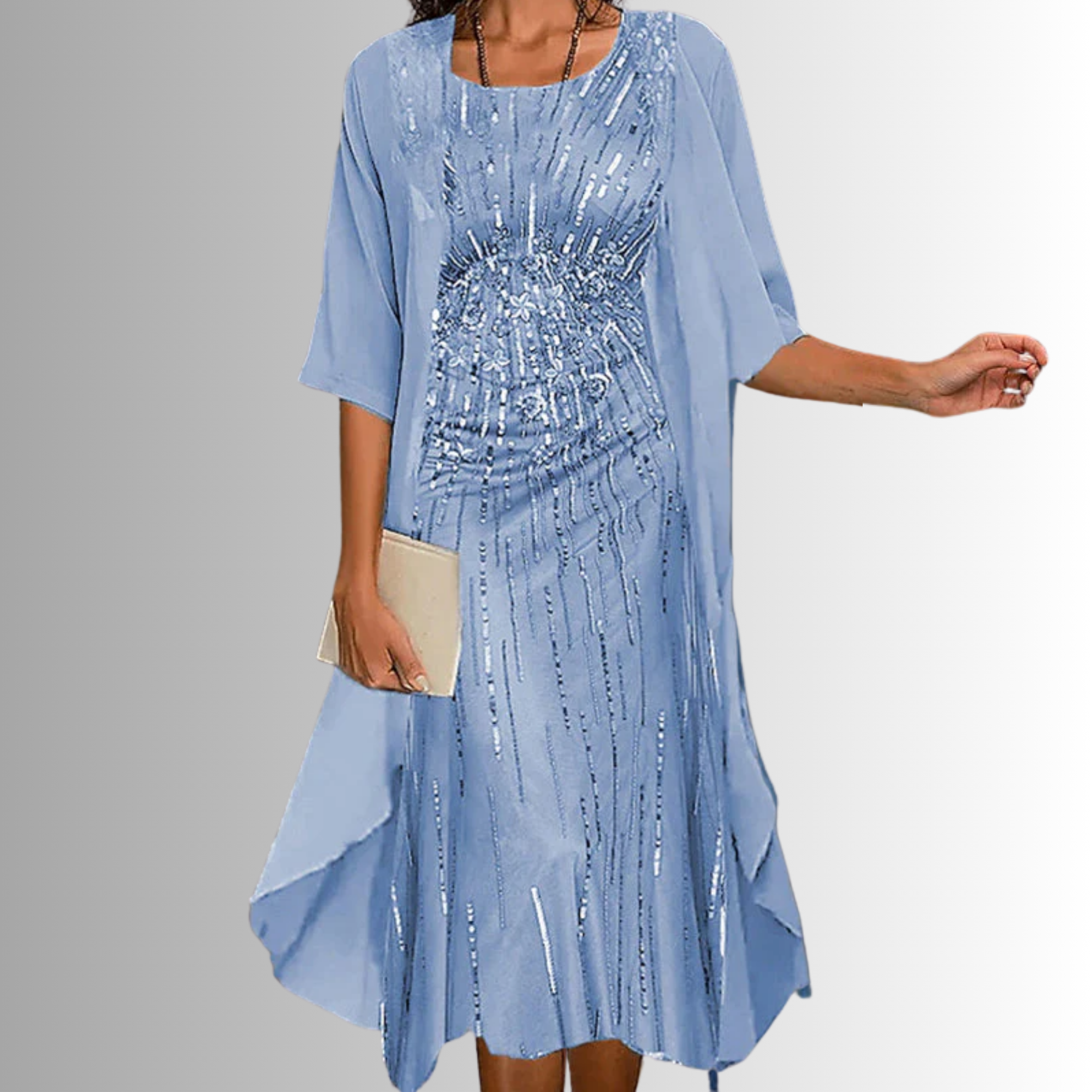 Madelyn – Floral Midi Dress and Duster Cardigan Set