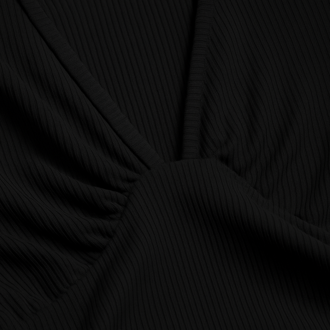 Avery – V Neck Pleated Wide Leg Jumpsuit