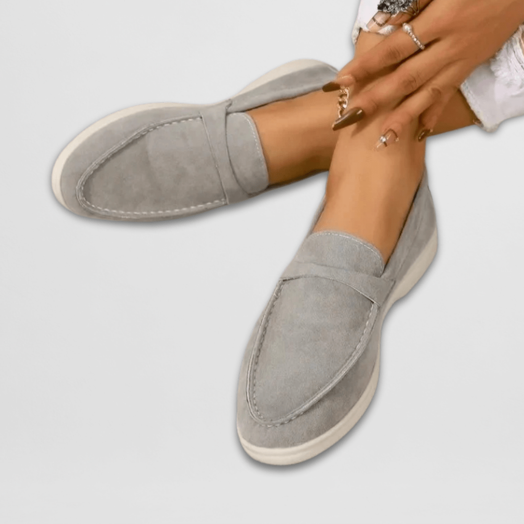 Veronica – Suede Round Toe Slip On Loafers