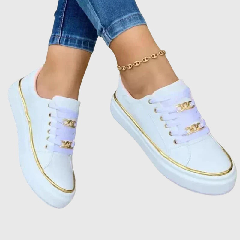 Bianca – Chain Lace Up Platform Sneakers