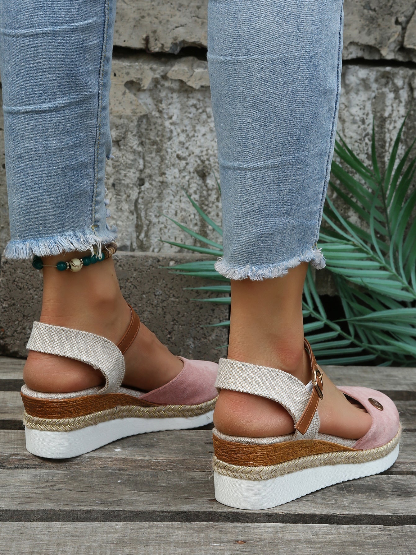 Gianna – Closed Toe Ankle Strap Espadrille Platform Sandals