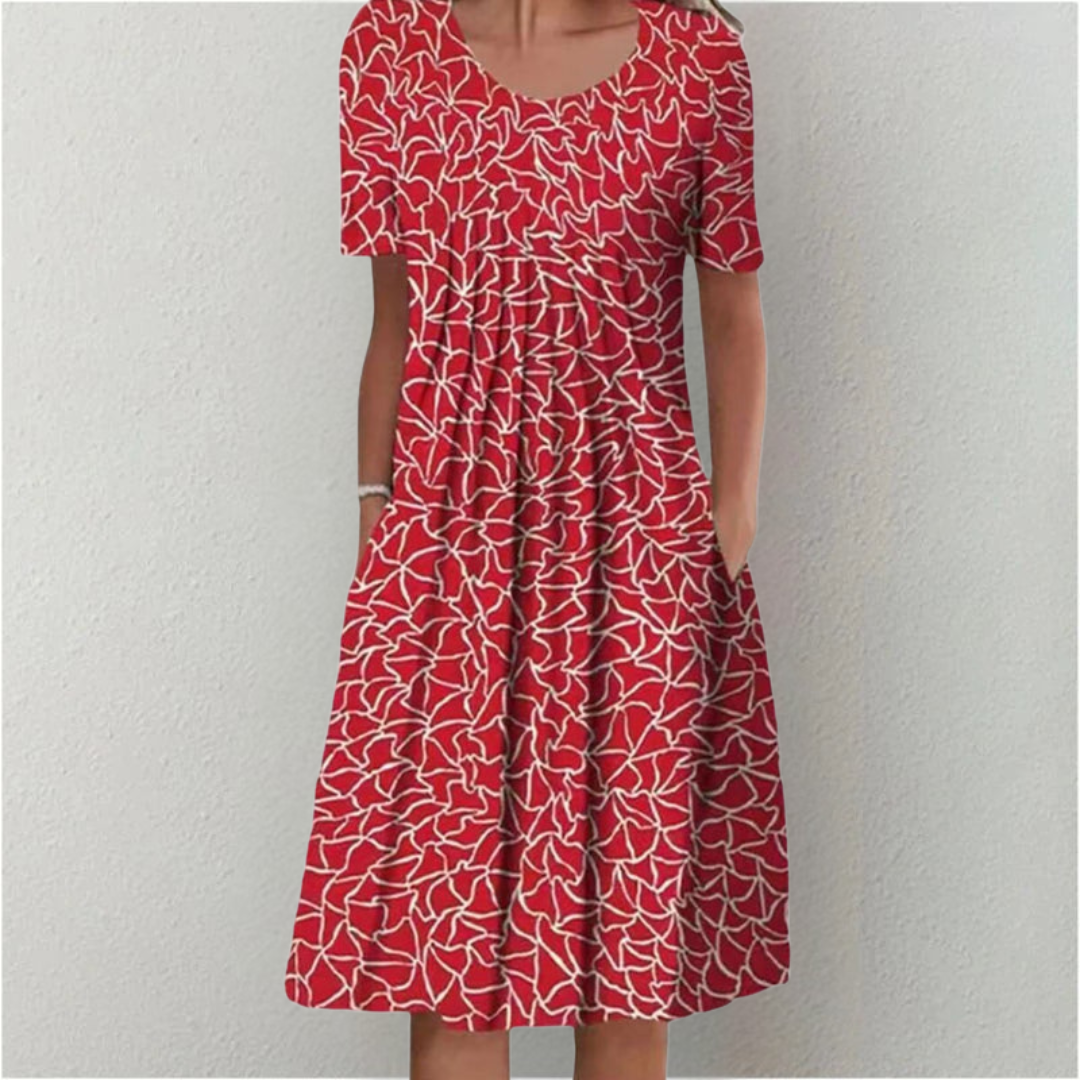 Sadie – Ditsy Floral Puff Sleeve Summer Midi Dress