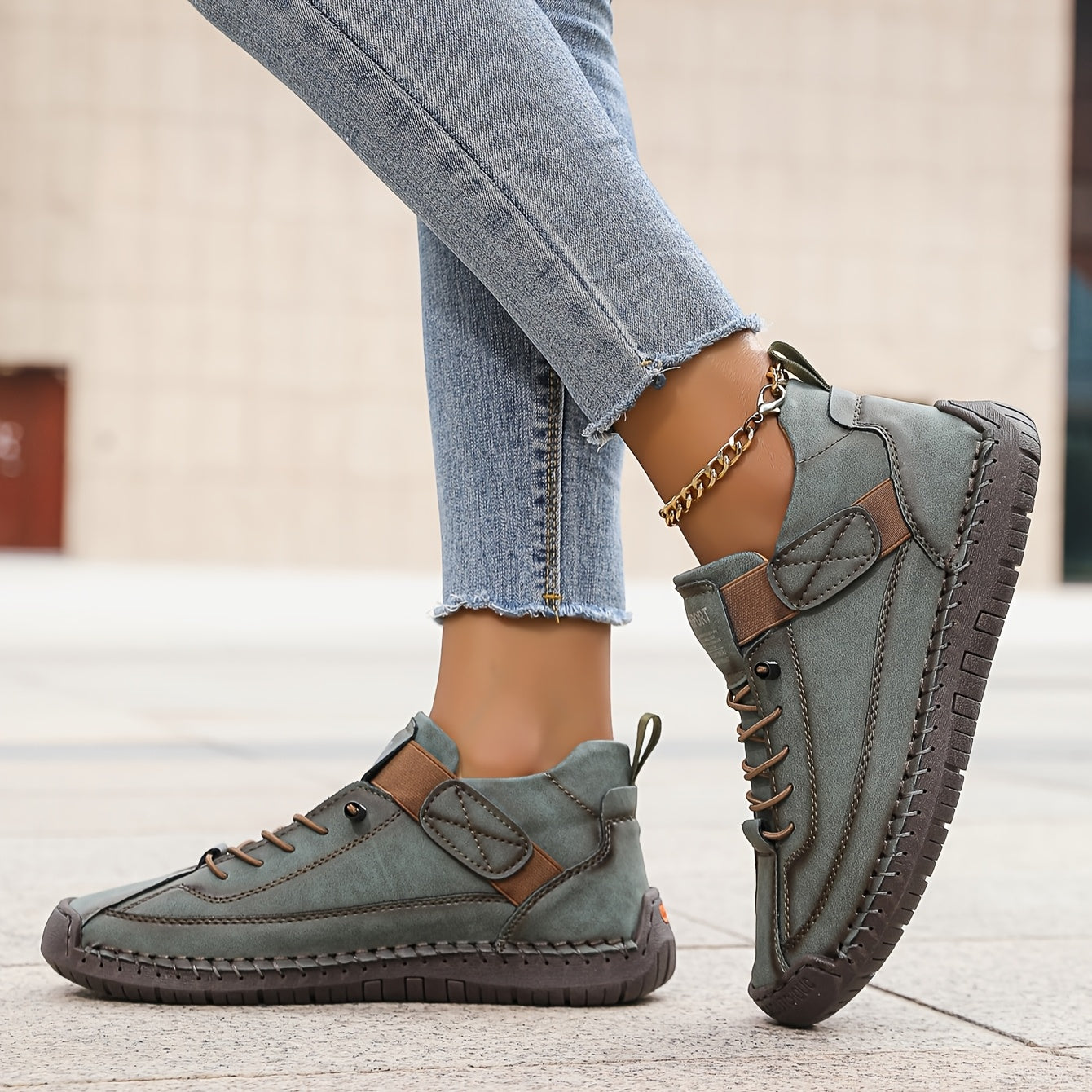 Eden – Suede Lace Up Walking Sneakers