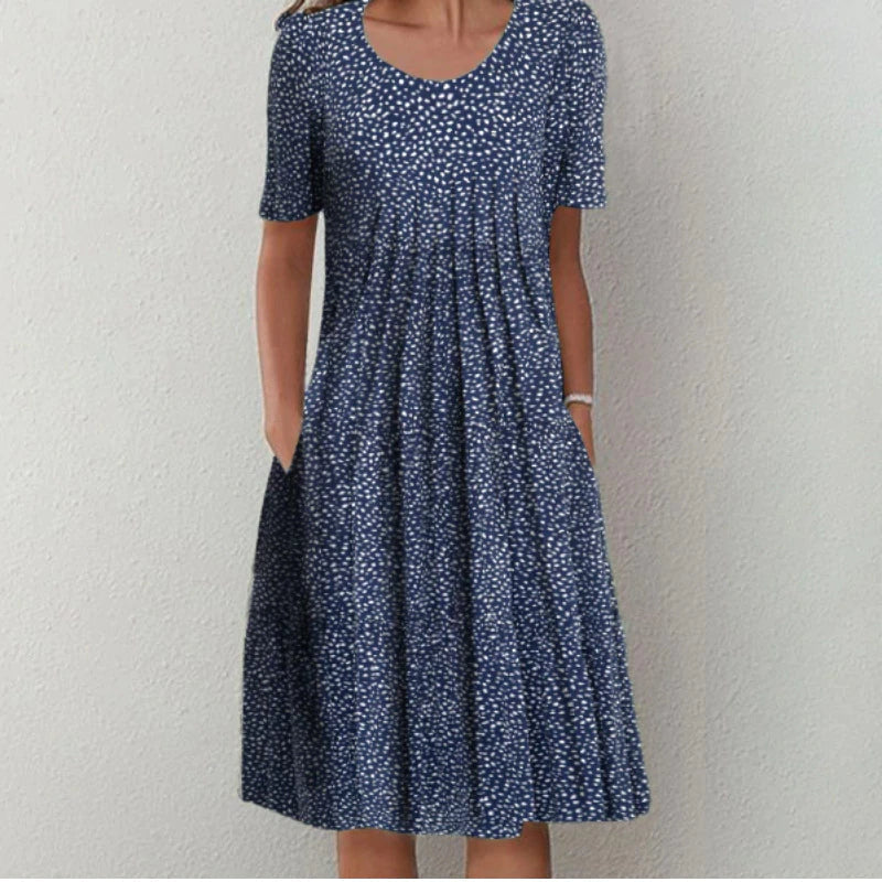 Sadie – Ditsy Floral Puff Sleeve Summer Midi Dress