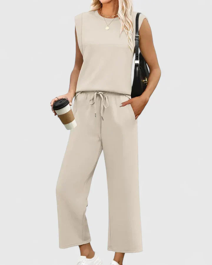 Mila – Tank Top and Cropped Wide Leg Pants Set