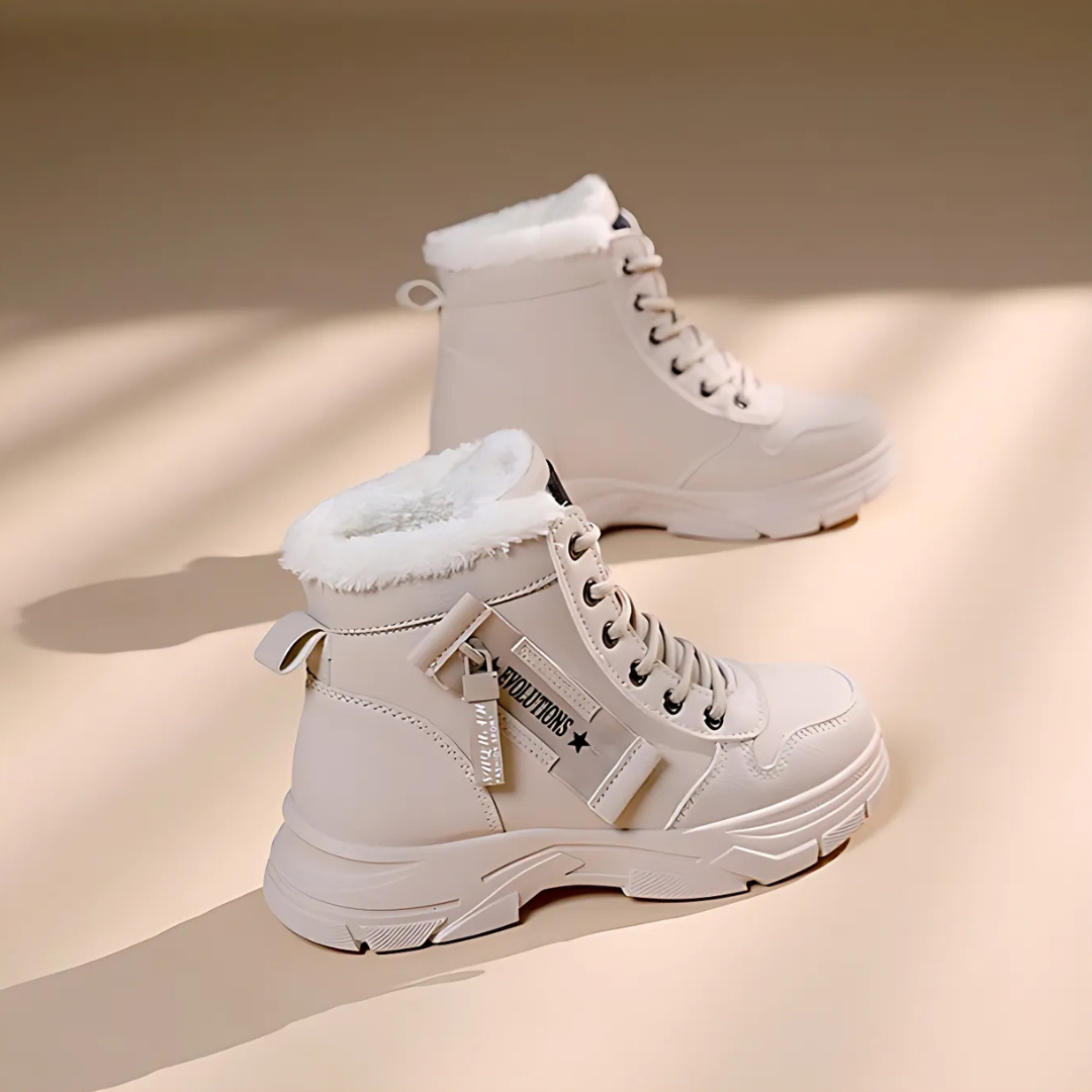 Della – Lace Up Chunky Sole Winter Ankle Boots
