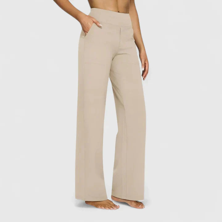 Evangeline – Crossover Waist Wide Leg Lounge Pants