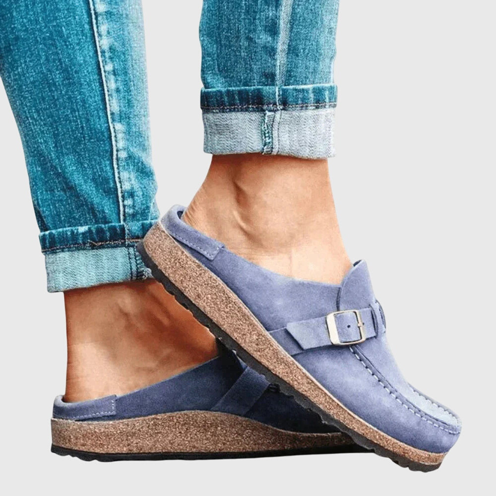 Maria – Suede Slip On Mule Clogs