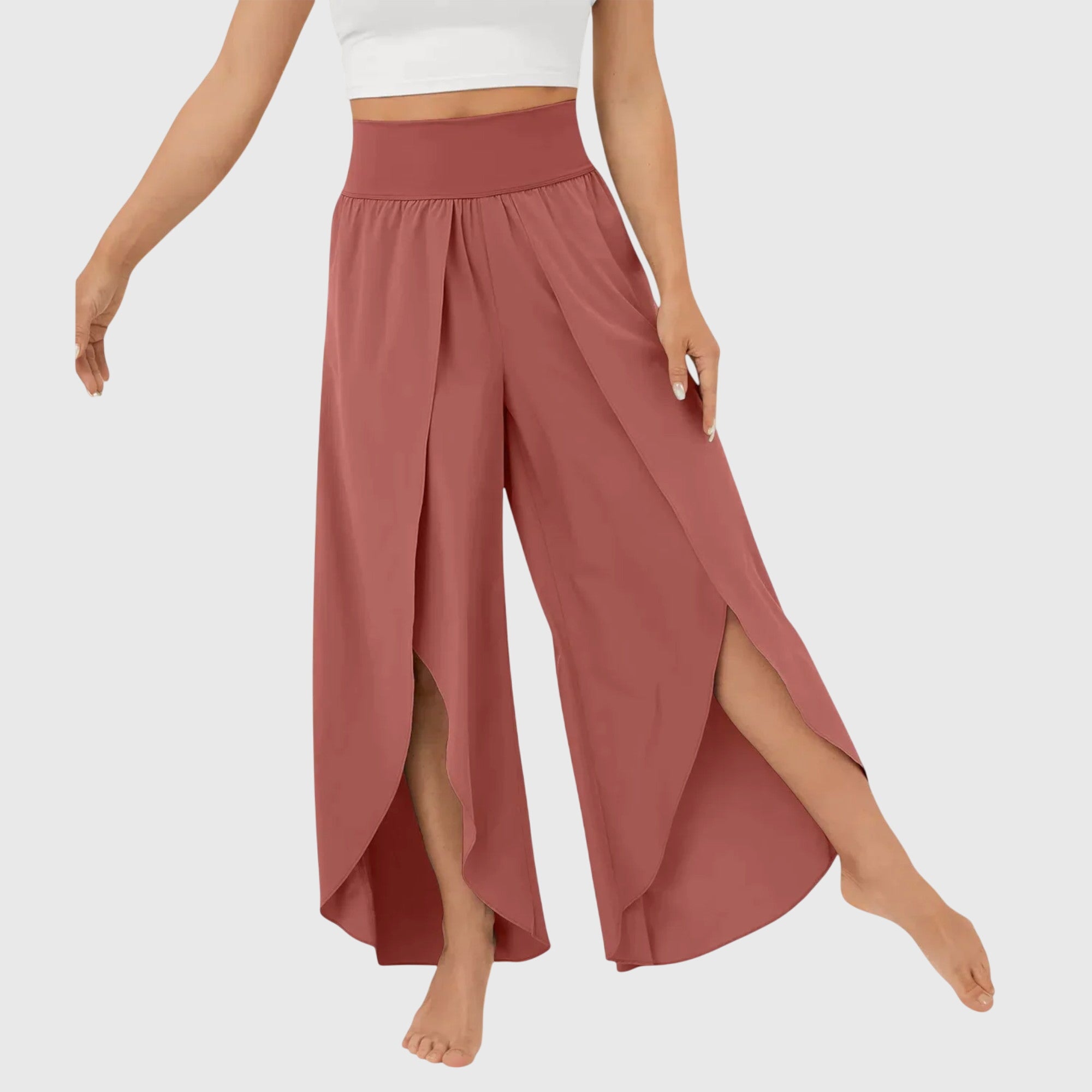 Veronica – Split Hem Wide Leg Palazzo Pants