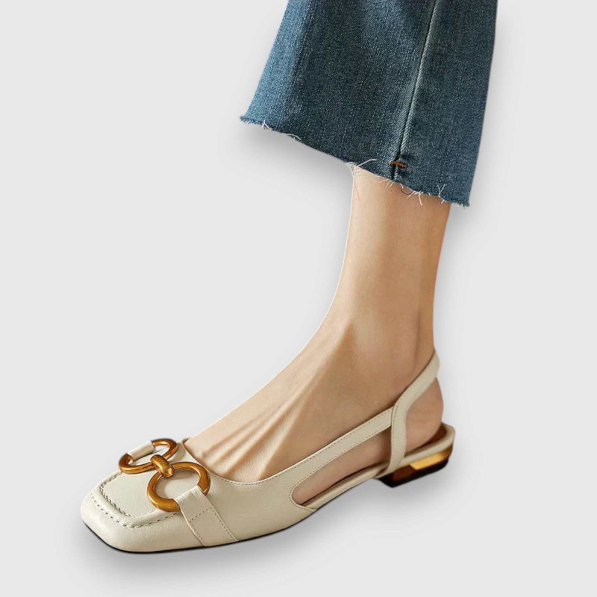 Juliette – Square Toe Slingback Flats
