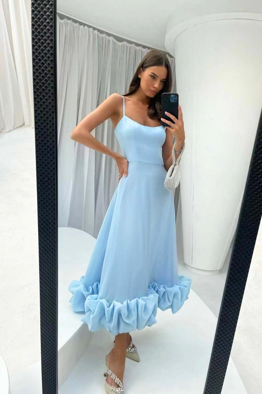 Norah – Ruffle Hem Mermaid Evening Maxi Dress