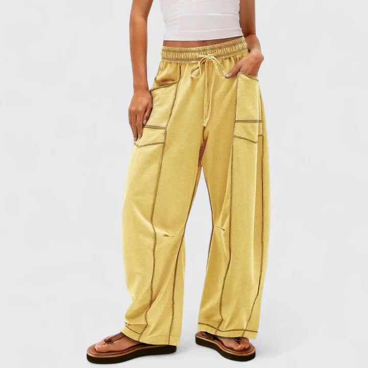 Ophelia – Pleated Barrel Leg Pants