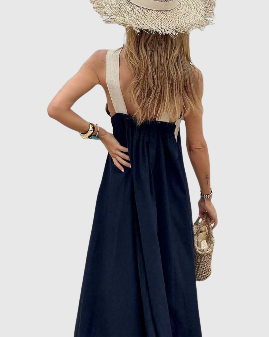 Hannah – Cross Halter Neck Summer Maxi Dress