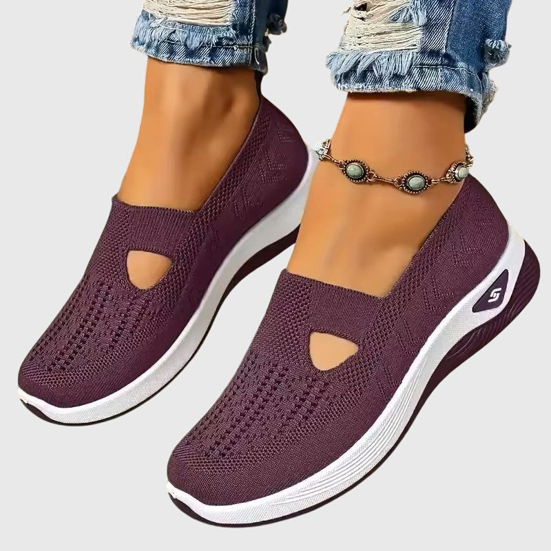Gabriella – Knit Slip On Low Top Walking Sneakers