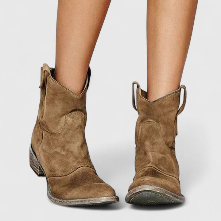Adaline – Suede Slouchy Ankle Boots