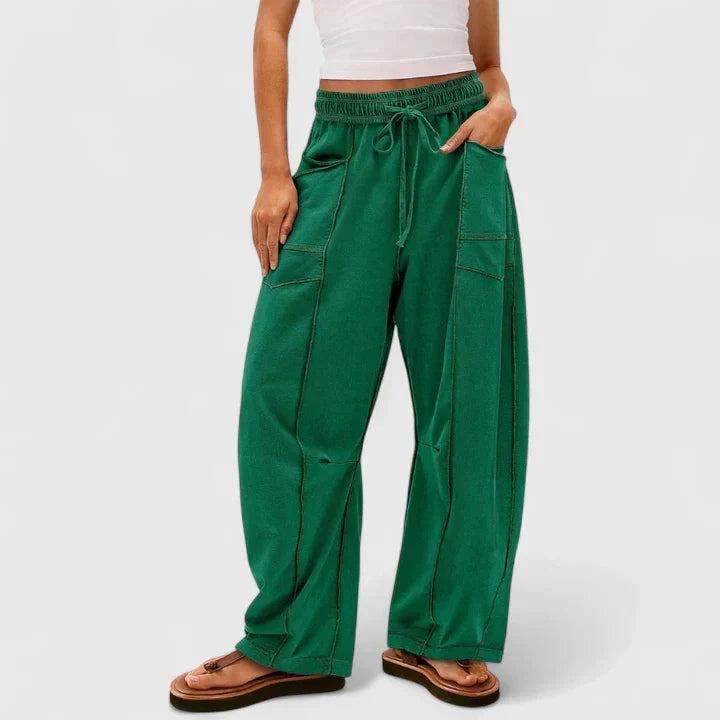 Ophelia – Pleated Barrel Leg Pants
