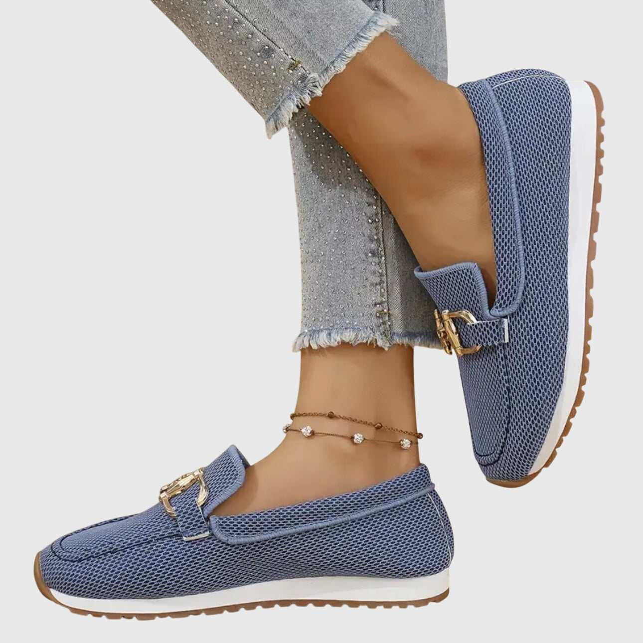 Aurora – Suede Chain Slip On Loafers