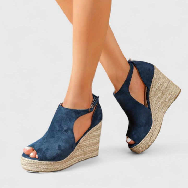 Riley – Peep Toe Platform Wedge Sandals