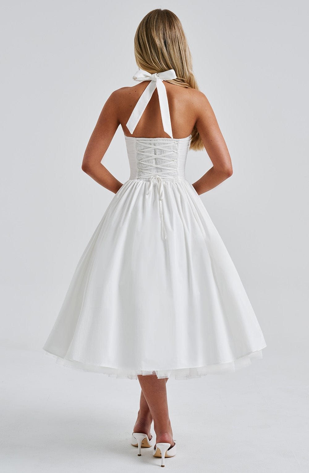 Edith – Square Neck A Line Summer Midi Dress