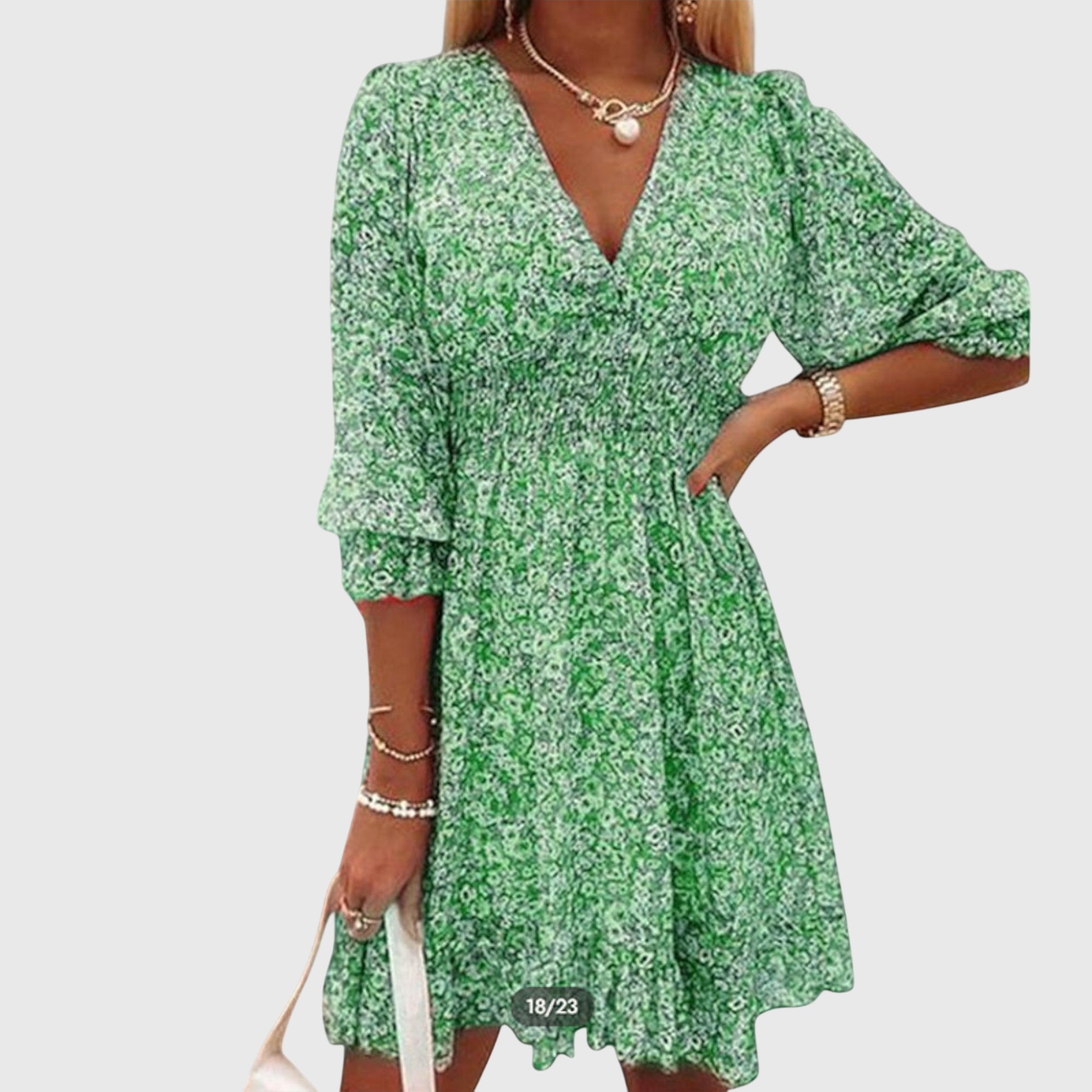Sabrina – Ditsy Floral Smocked Waist Ruffle Mini Dress
