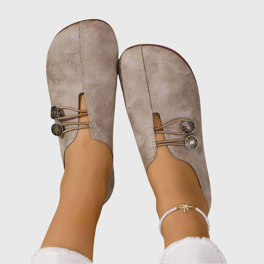 Jolene – Faux Leather Slip On Round Toe Flats