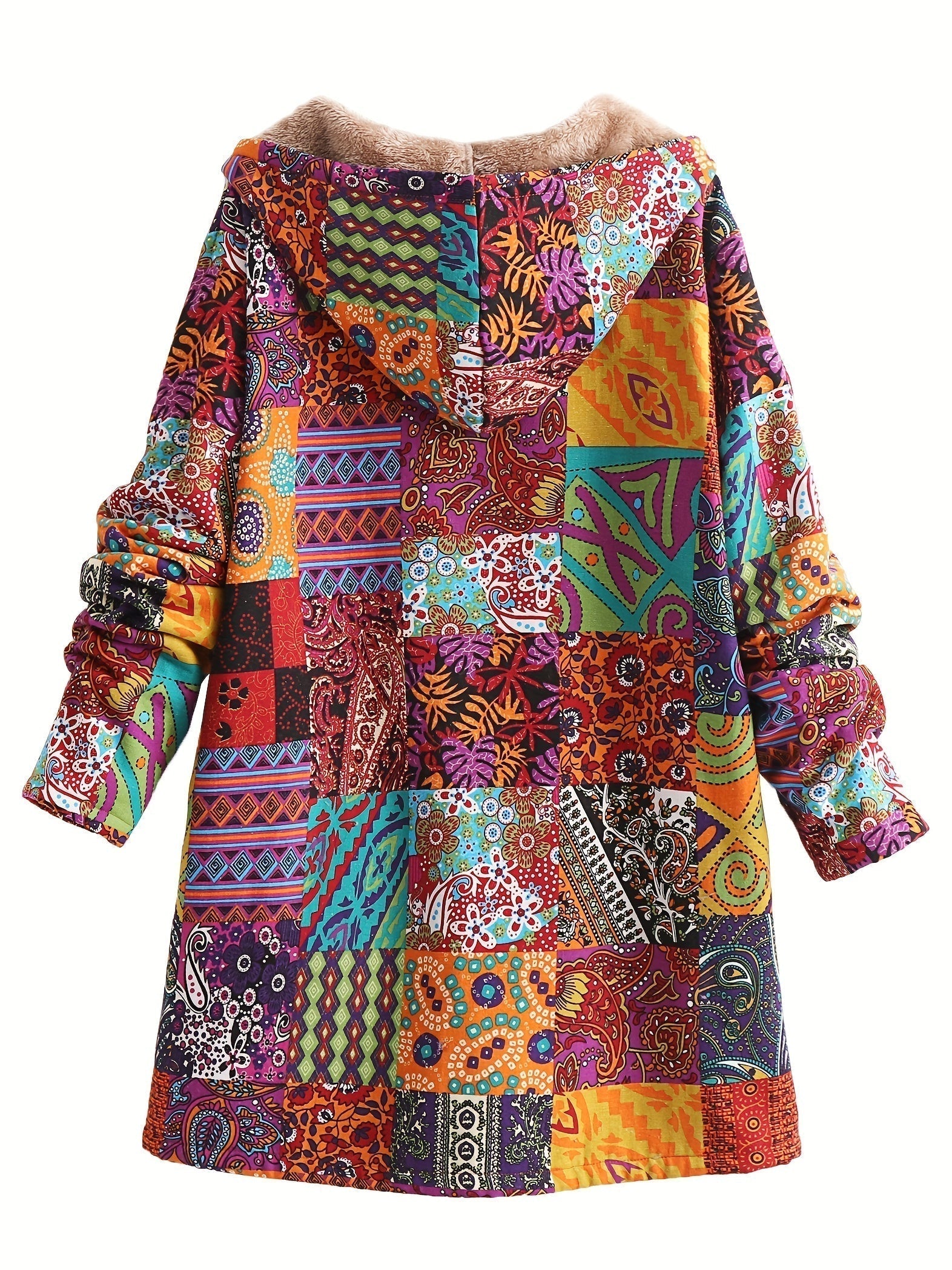 Madeline – Floral Print Quilted Longline Coat