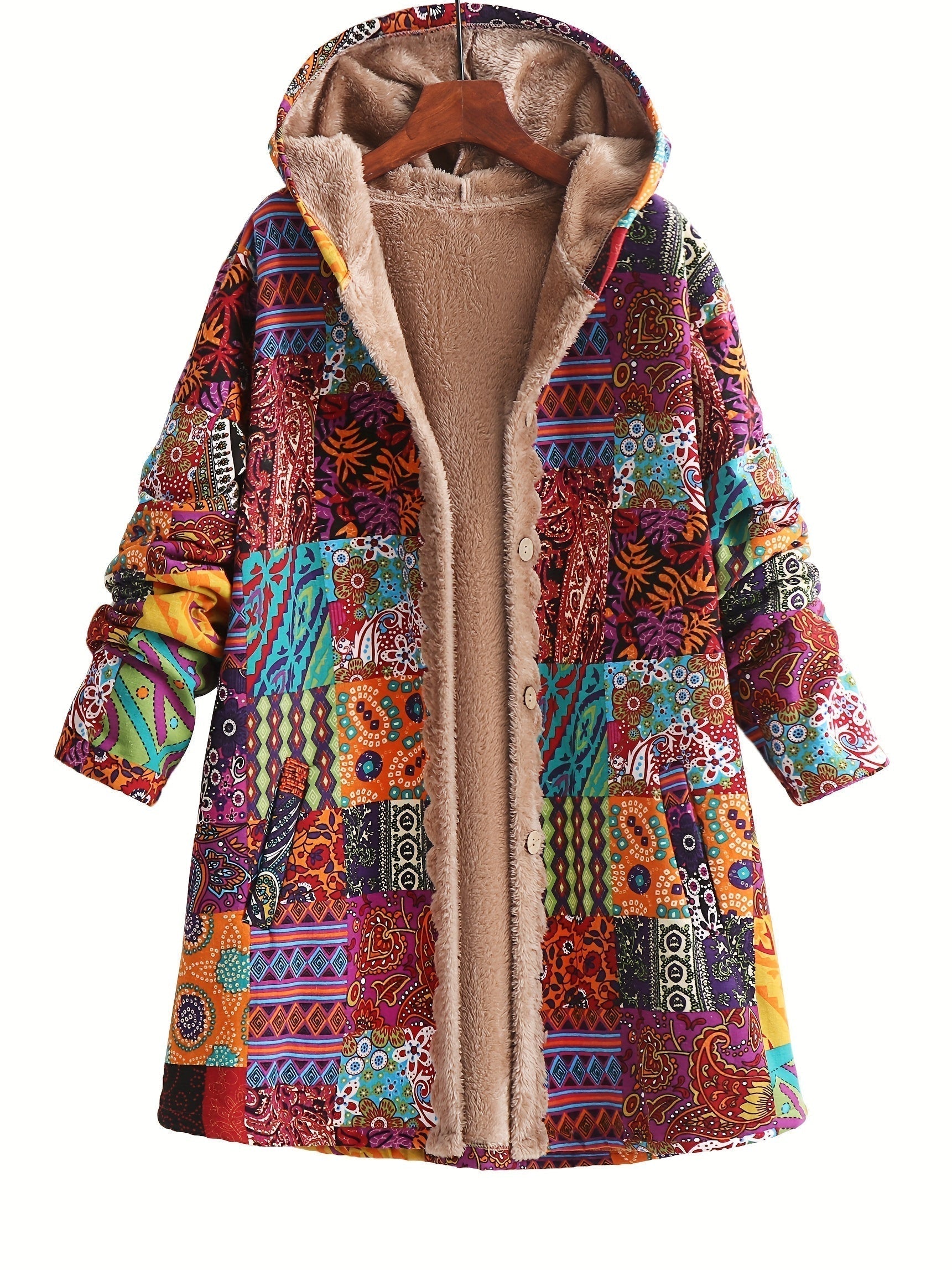 Madeline – Floral Print Quilted Longline Coat