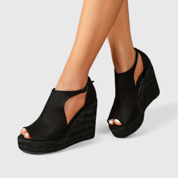 Riley – Peep Toe Platform Wedge Sandals