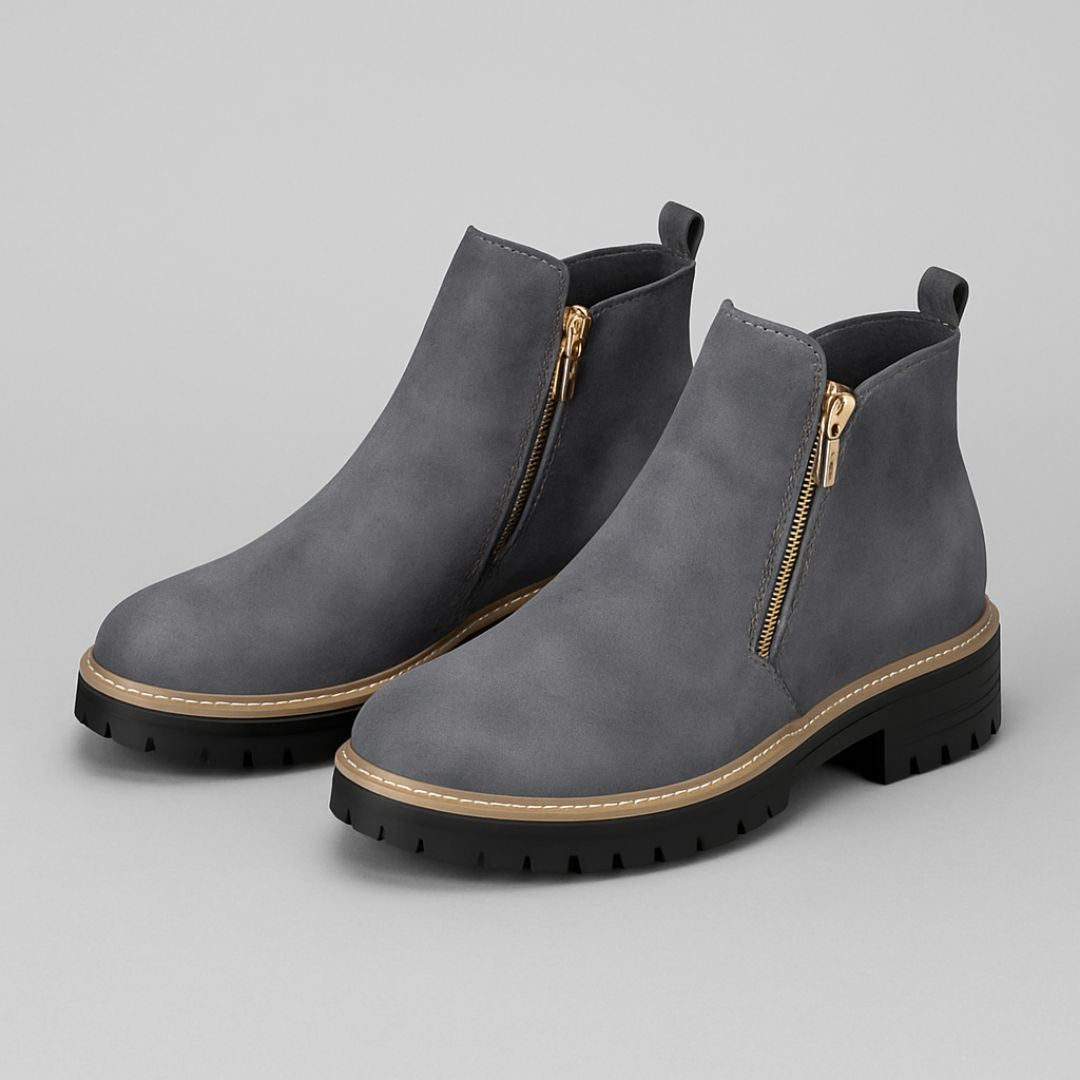 Lilah – Suede Lug Sole Ankle Boots