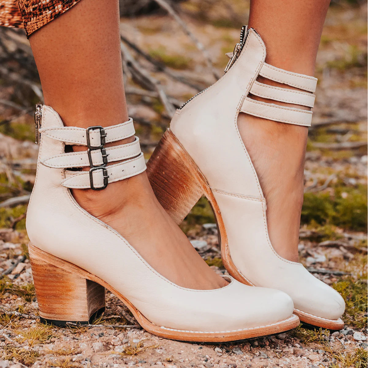 Amelia – Patent Ankle Strap Block Heel Sandals