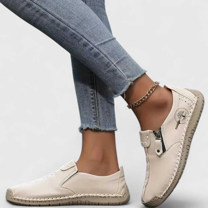 Eleanor – Leather Slip On Round Toe Loafers