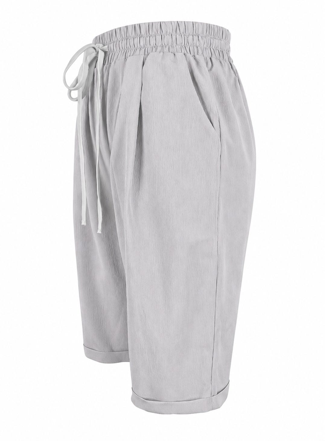 Marina – Elastic Waist Wide Leg Capri Pants
