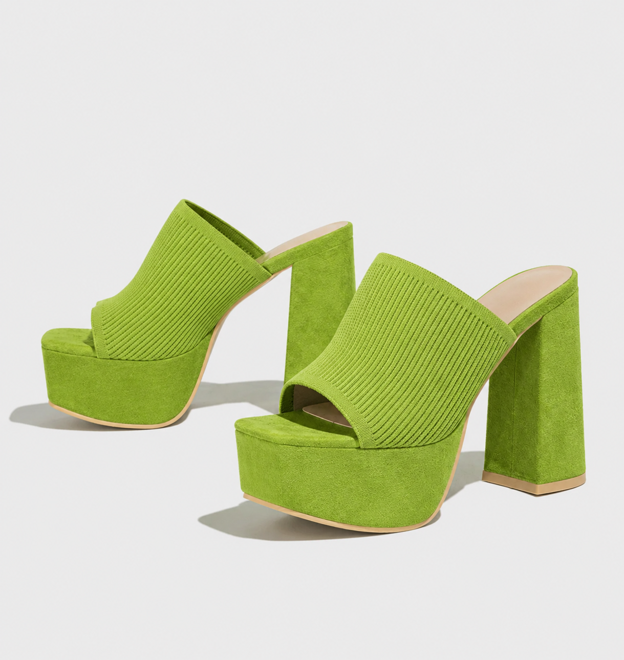 Camila – Square Toe Platform Heeled Mules