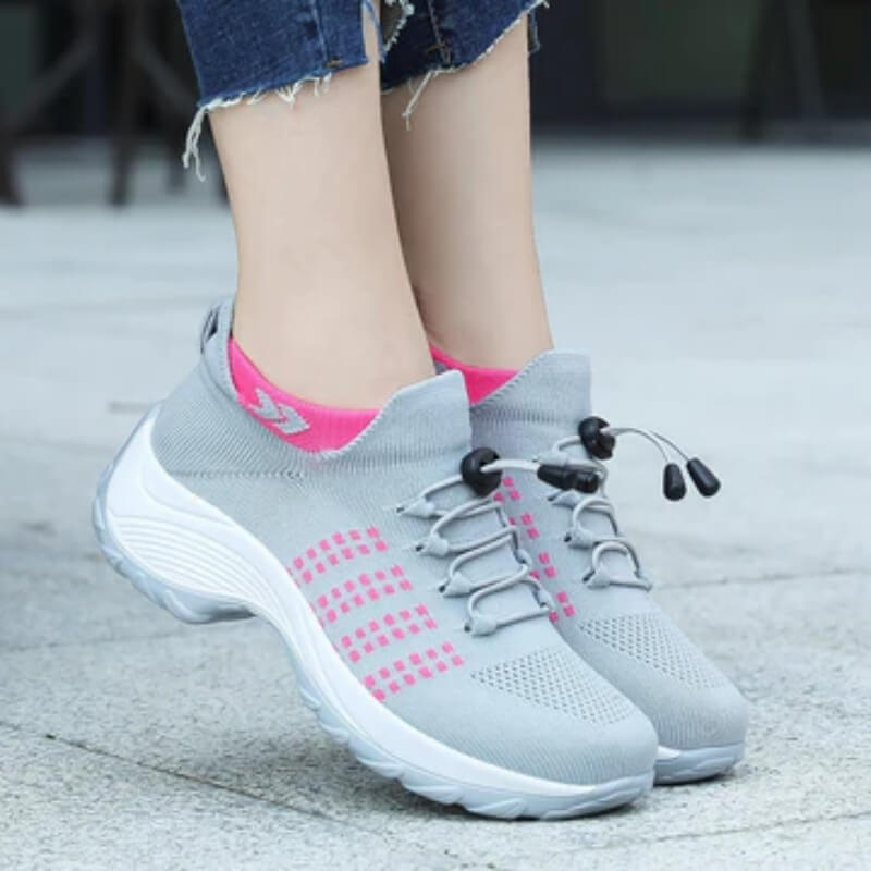 Bianca – Knit Slip On Chunky Sole Walking Sneakers