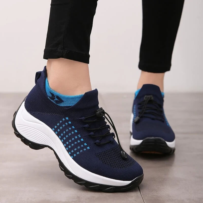 Bianca – Knit Slip On Chunky Sole Walking Sneakers