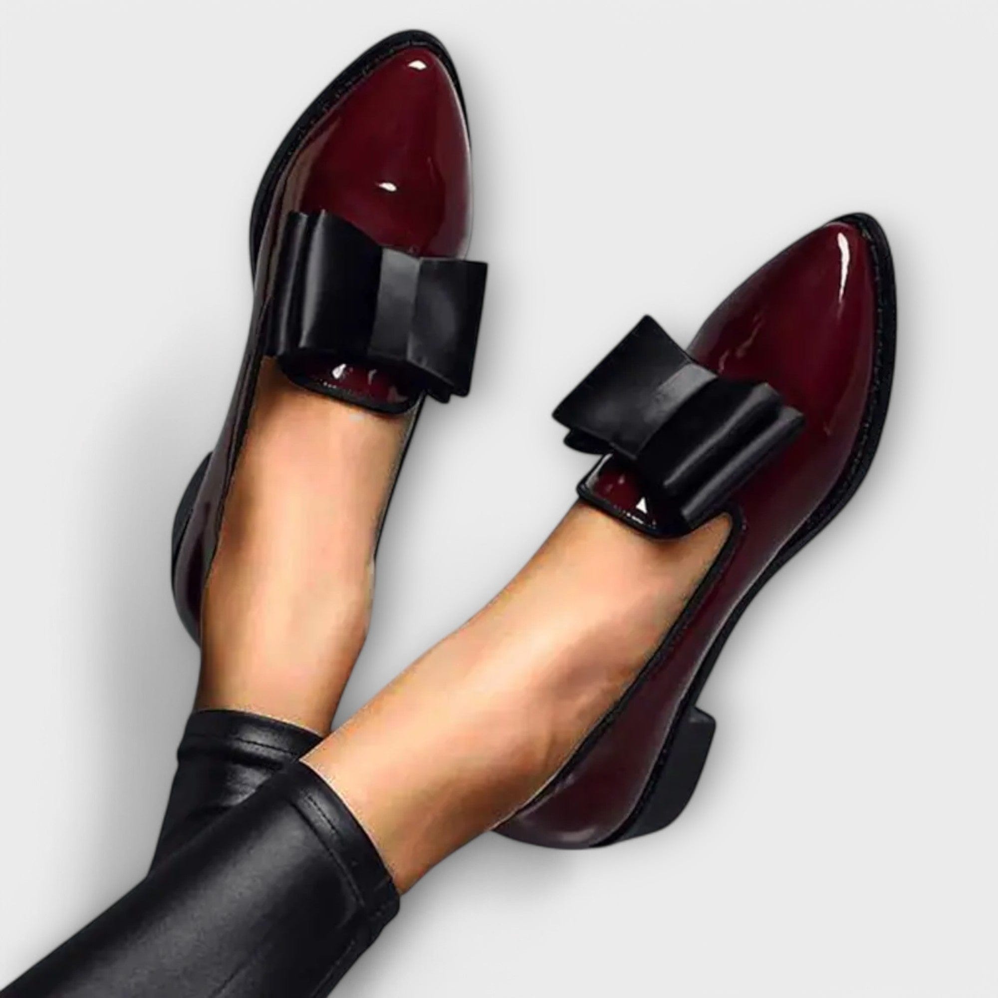 Rosalie – Patent Bow Pointed Toe Loafers