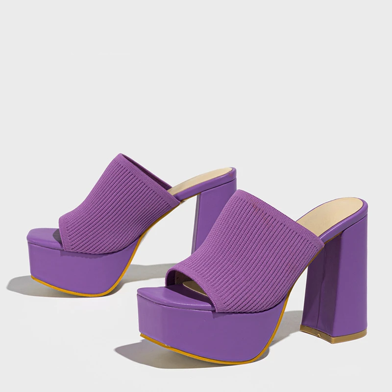 Camila – Square Toe Platform Heeled Mules