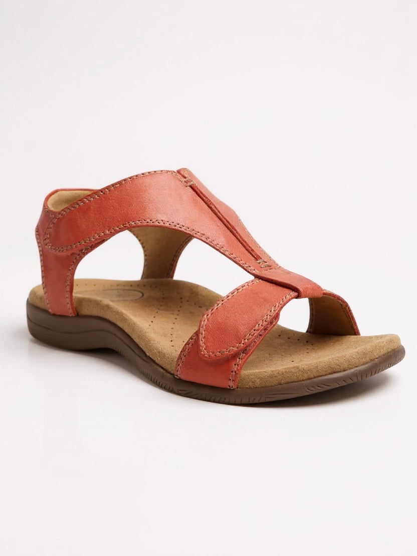 Olivia – T Strap Slingback Flat Sandals