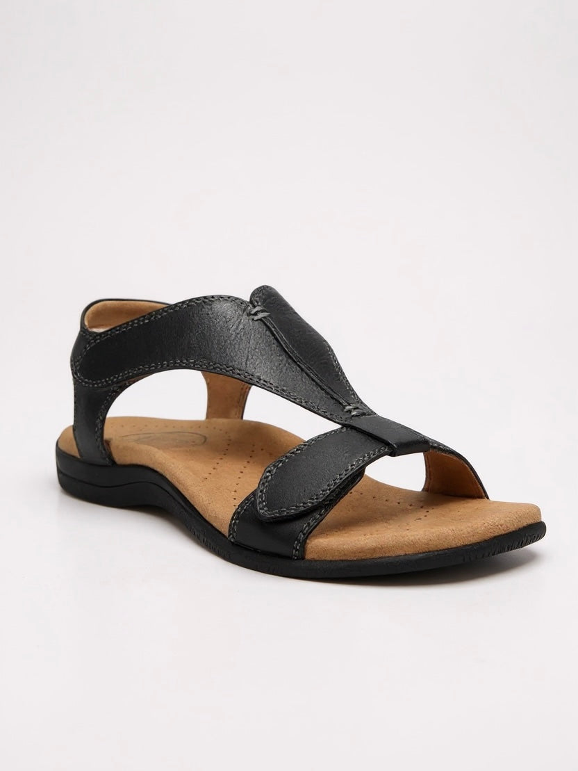 Olivia – T Strap Slingback Flat Sandals