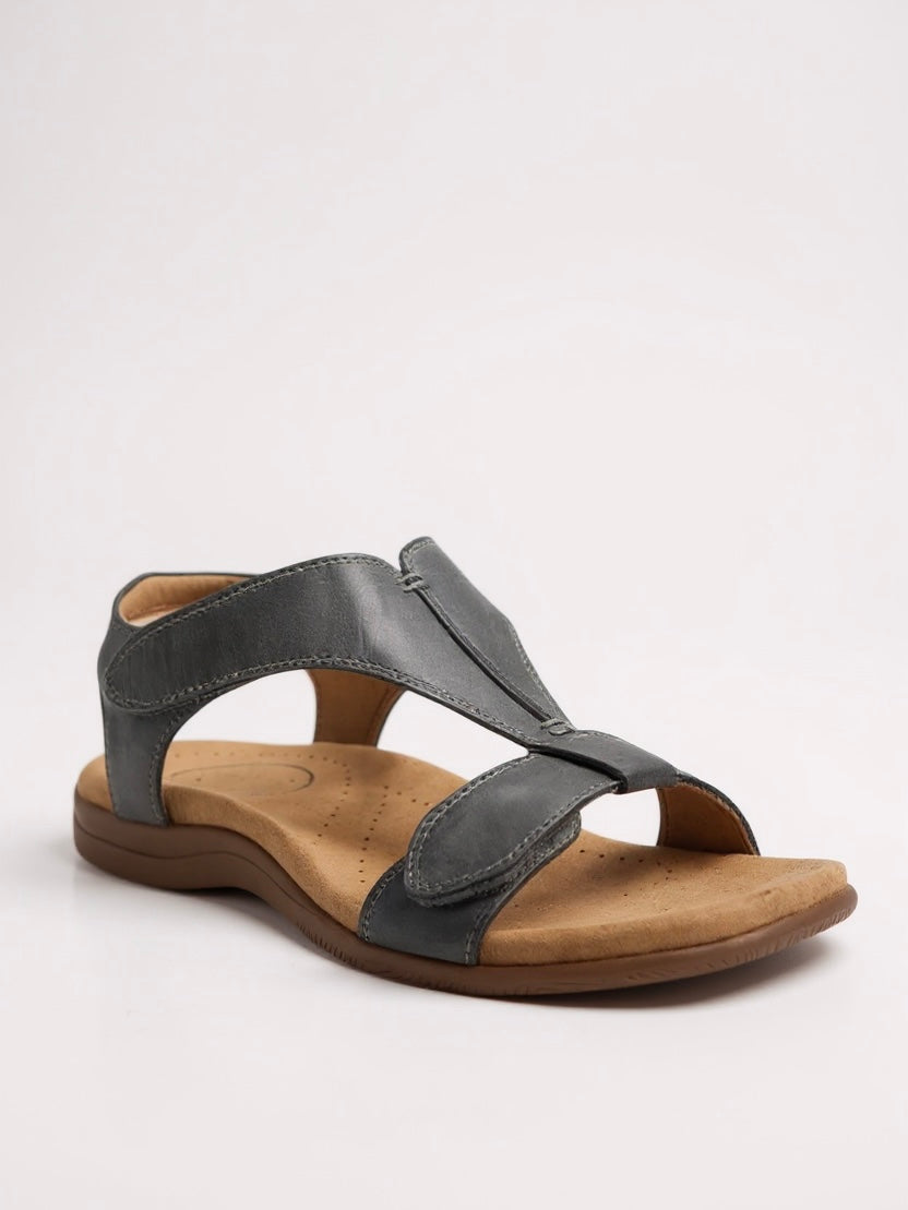 Olivia – T Strap Slingback Flat Sandals
