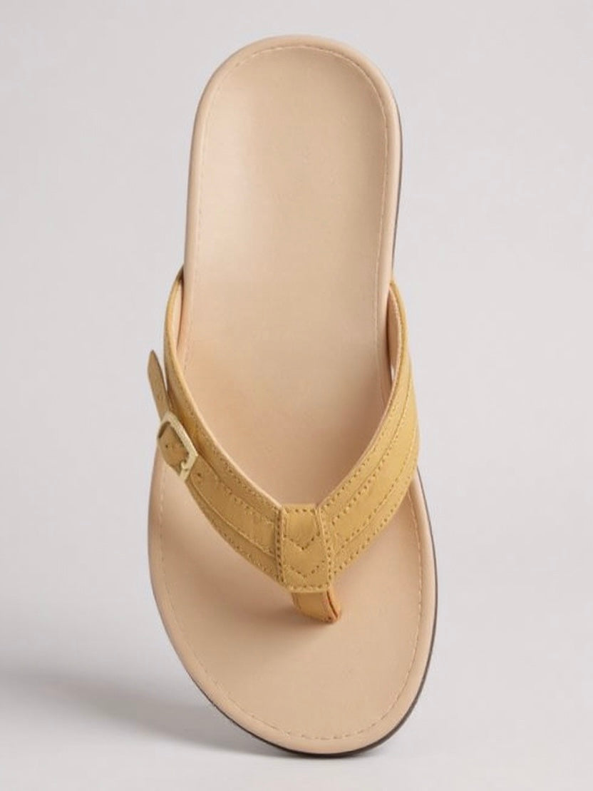 Estella – Denim Platform Thong Sandals