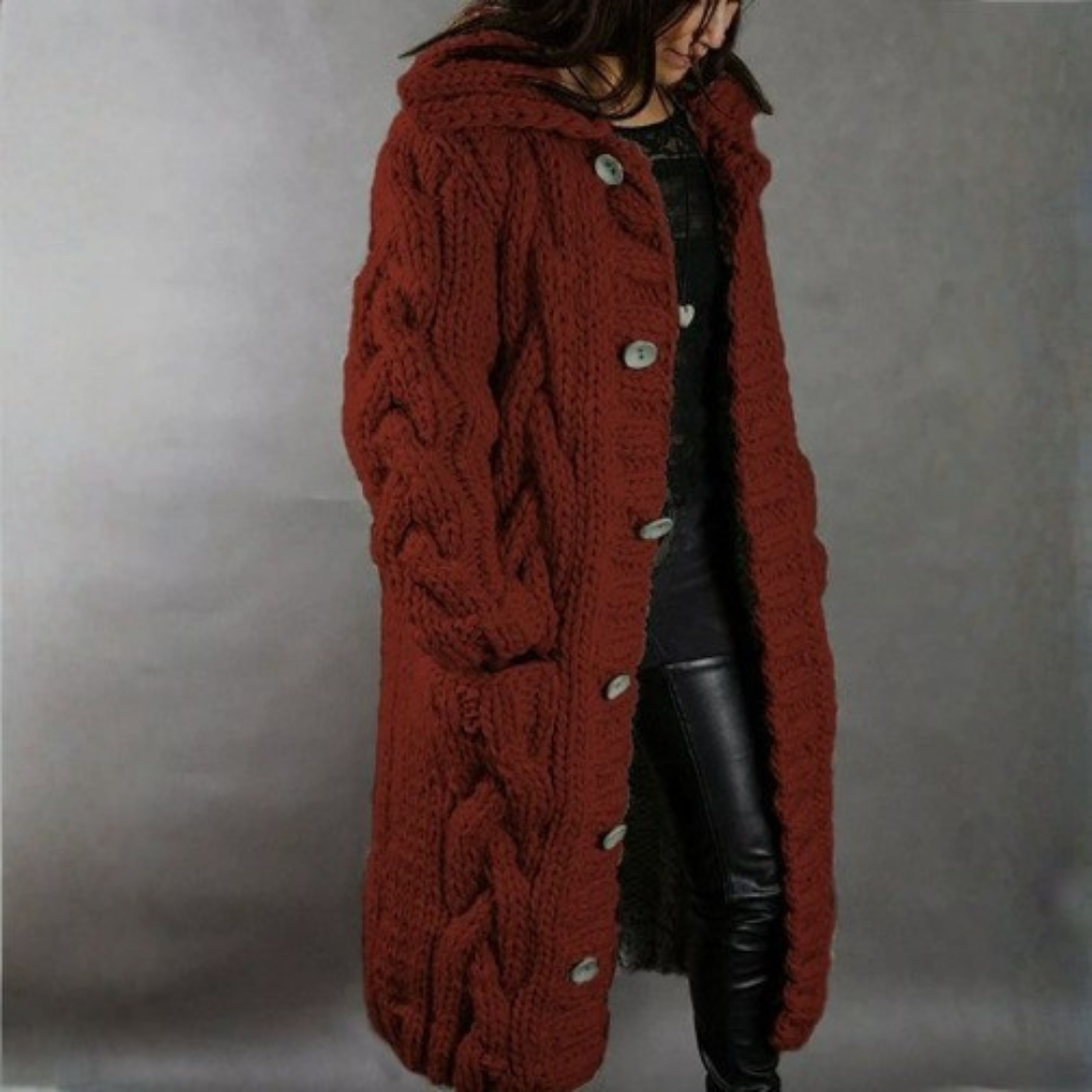 Tessa – Chunky Cable Knit Longline Cardigan