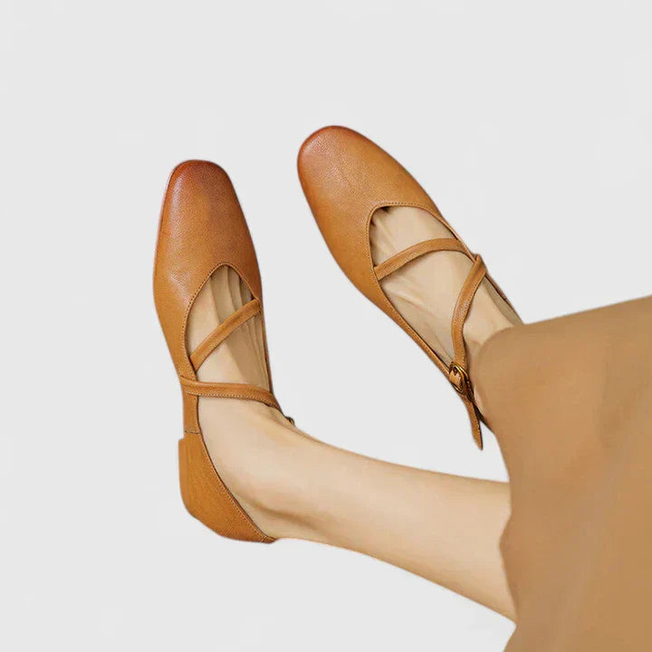 Ruby – Criss Cross Strap Ballet Flats